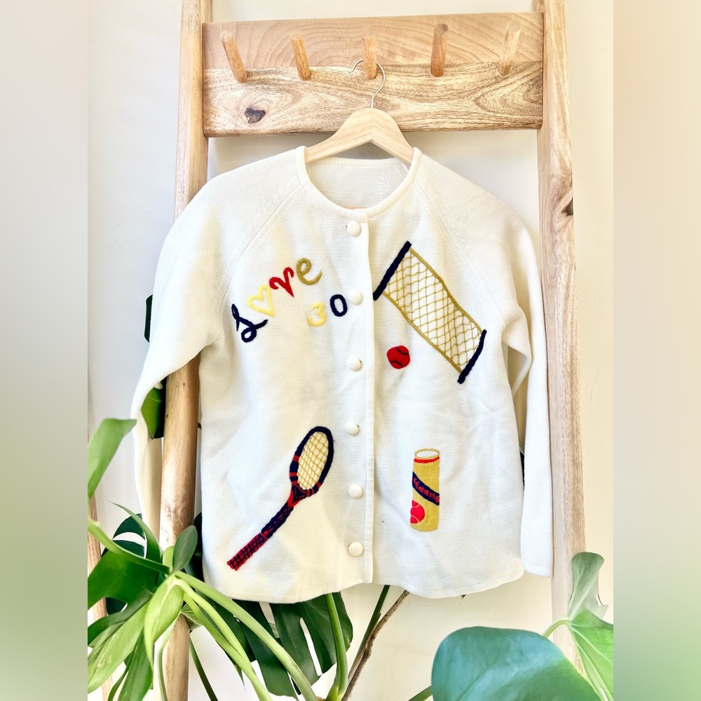 Vintage LeRoy Knitwear Tennis Sweater